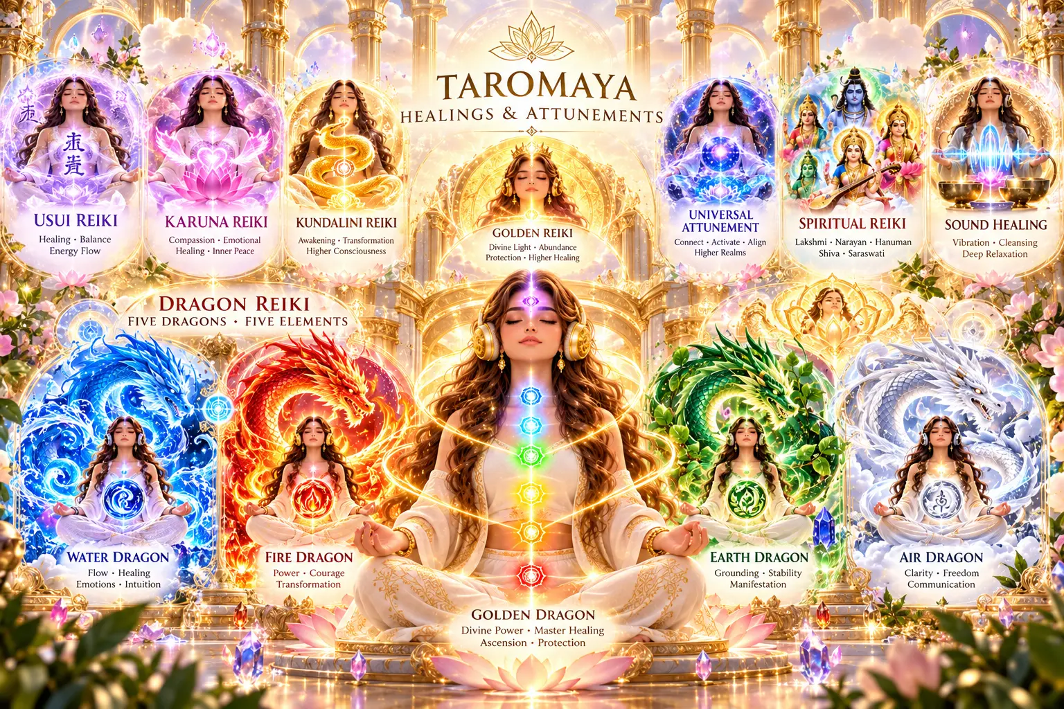 Taromaya Healings & Attunements — Usui, Karuna, Kundalini, Golden and Dragon Reiki